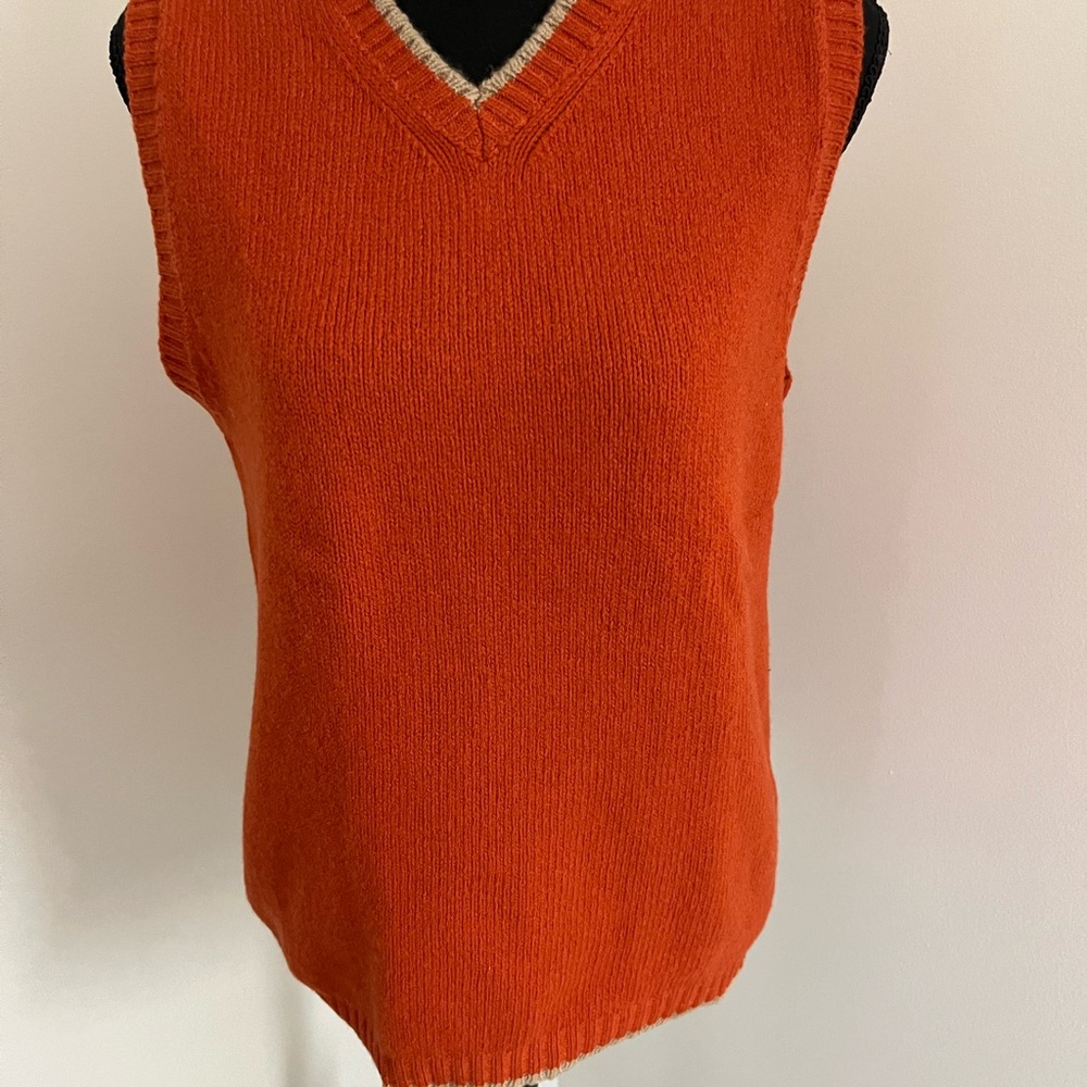 Sisley Trendy Orange Wool Vest
